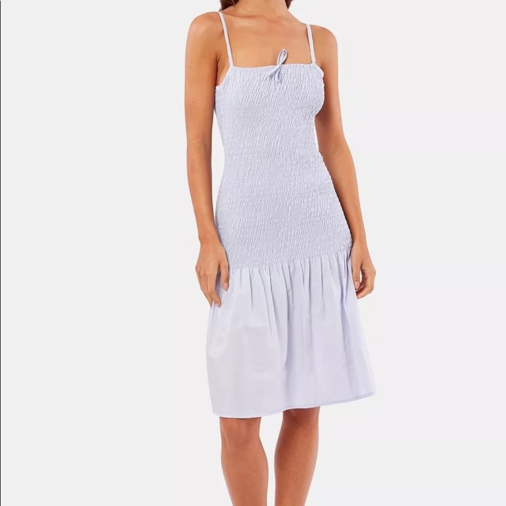 NWOT Solid & Striped Smocked Poplin Dress